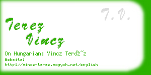 terez vincz business card